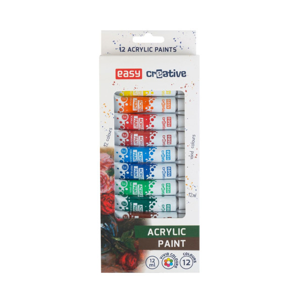 Farby akrylowe Easy 12 szt. x 12 ml