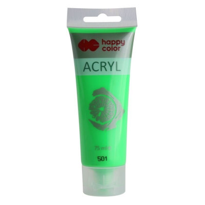 Farby akrylowe Happy Color 1 szt. x 75 ml - zielony fluo | Mój sklep