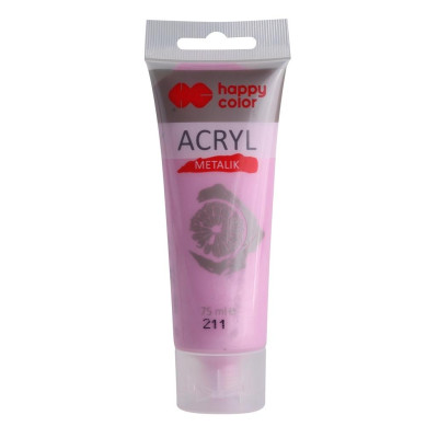 Farby akrylowe Happy Color 1 szt. x 75 ml - róż metaliczny | Mój sklep