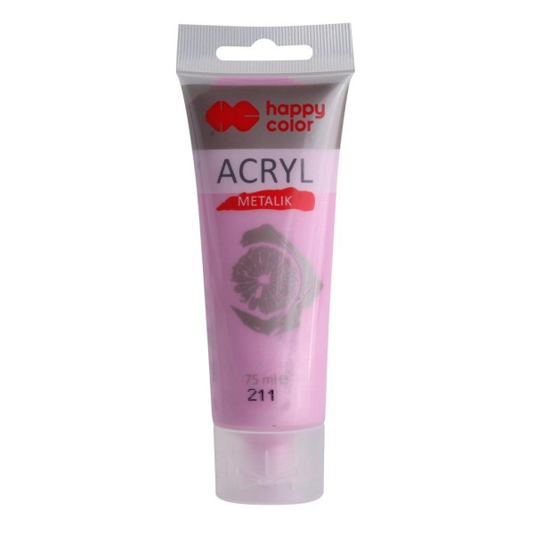 Farby akrylowe Happy Color 1 szt. x 75 ml - róż metaliczny