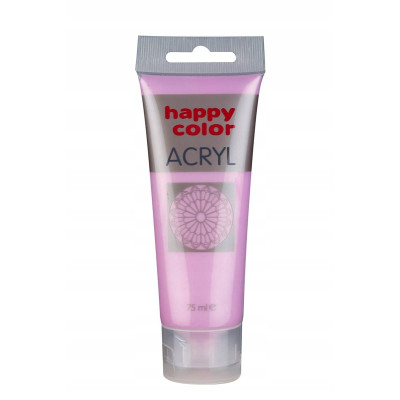 Farby akrylowe Happy Color 1 szt. x 75 ml - róż metaliczny | Mój sklep