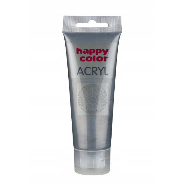 Farba akrylowa Happy Color 75 ml - Czarne Srebro