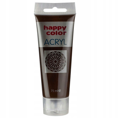 Farby akrylowe Happy Color 1 szt. x 75 ml - Ciemno Brązowy | Mój sklep