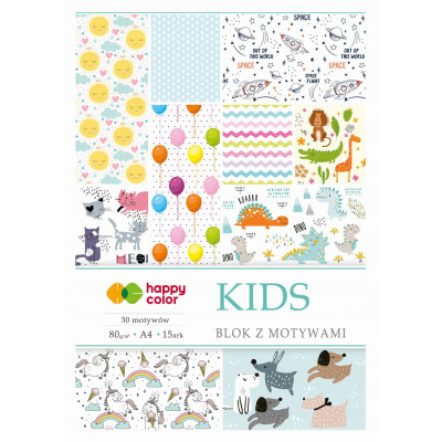 Blok z motywem KIDS A4 Happy Color 15 arkuszy | Mój sklep