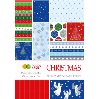 Papier ozdobny CHRISTMAS A4 Happy Color 10 arkuszy | Mój sklep