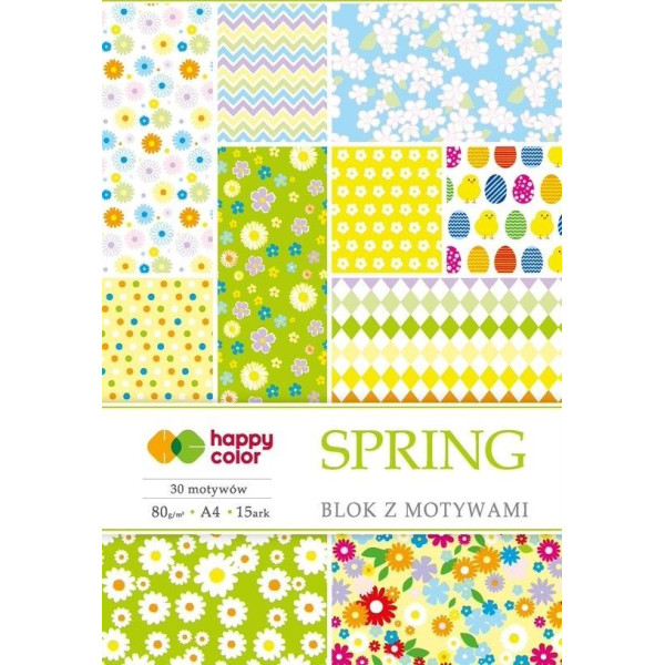 Blok z motywami SPRING A4 Happy Color