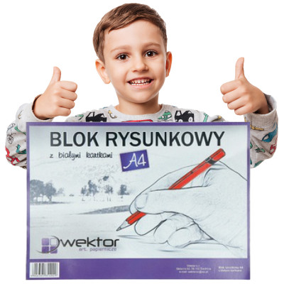 BLOK RYSUNKOWY BIAŁY A4 20 ARKUSZY 80g/m2 DO RYSOWANIA I MALOWANIA | Mój sklep