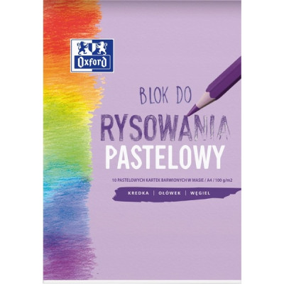 BLOK RYSUNKOWY KOLOROWY PASTELOWY A4 10 ARKUSZY 100g/m2 BARWIONY W MASIE | Mój sklep