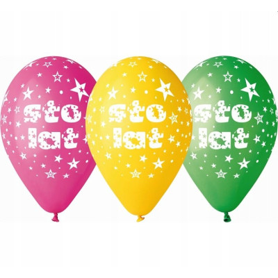 Balony urodzinowe Gemar wielokolorowe 30cm 5 sztuk | Mój sklep