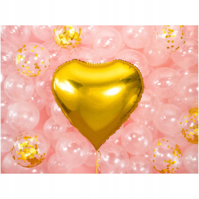 Balon złoty serce 1 szt. 61cm | Mój sklep