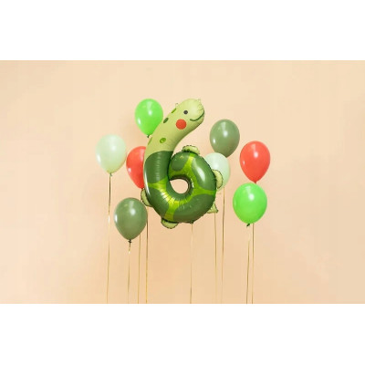 Balon foliowy Party Deco Cyfra 6, Żółw 75x96 cm | Mój sklep