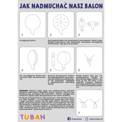 BALON 45 CM - "MOTYLE" RÓŻOWY TUBAN | Mój sklep