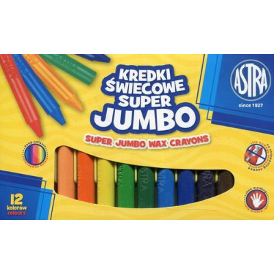 Kredki świecowe JUMBO Astra 12 szt. | Mój sklep