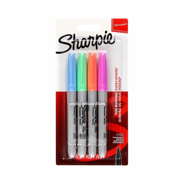 Markery pernamentne Sharpie Fine Pastel Colors 4 szt.