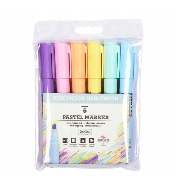 Marker Pastelowy Koh-I-Noor 6 szt.