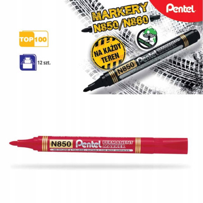 Marker permanentny czerwony Pentel 1 szt. | Mój sklep