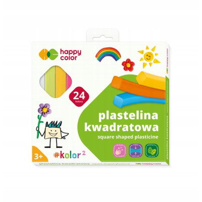 Plastelina Happy Color 24 szt. Kwadratowa | Mój sklep