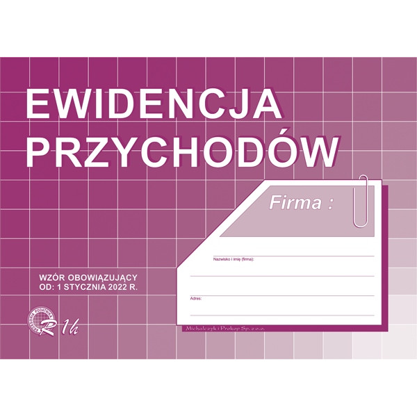 Ewidencja przychodów Michalczyk i Prokop 16 kartek