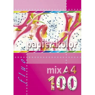 Papier biurowy Kreska MIX FLUO format A4 80g 100 arkuszy | Mój sklep