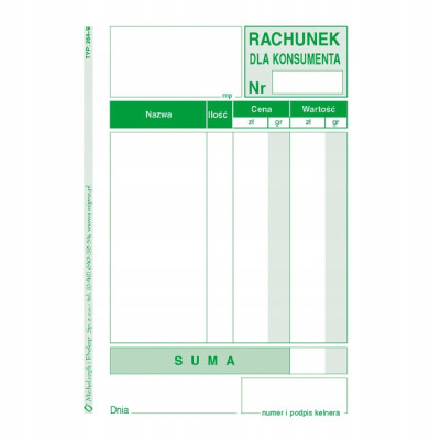 Rachunek dla konsumenta Michalczyk i Prokop 264-9 A7/80k | Mój sklep