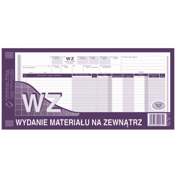 Wydanie materiałów na zewnątrz WZ Michalczyk i Prokop 80 kartek