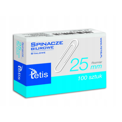 Spinacze Biurowe 25 mm Tetis | Mój sklep