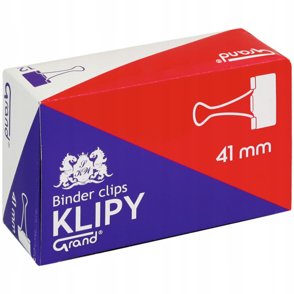 Klipy biurowe Grand 41mm 12 szt