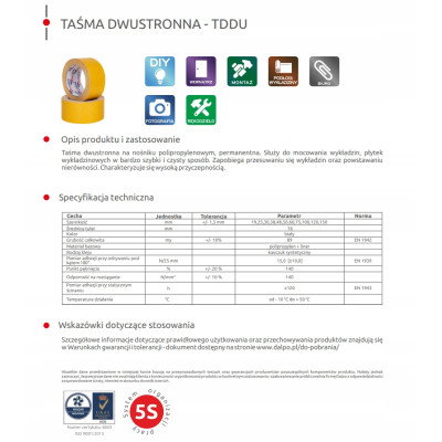 Taśma dwustronna Dalpo 50 mm x 10 m | Mój sklep