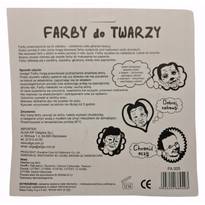 Farby do twarzy Aliga 5 szt. | Mój sklep